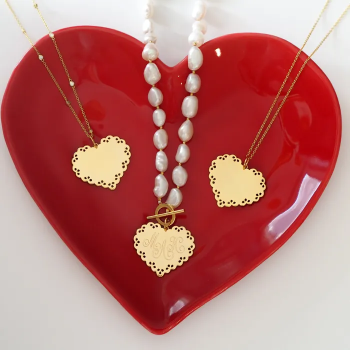 Goldbug Lace Heart Pendant Goldbug Collection Necklaces