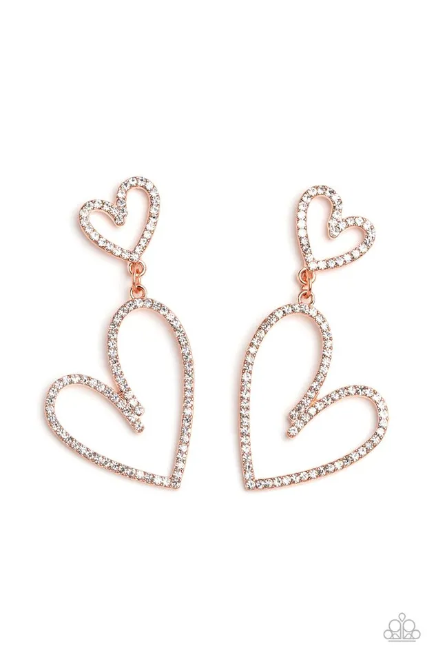 Paparazzi Jewelry Paparazzi Earring Doting Duo Copper Earrings Paparazzi Jewelry Paparazzi Earring Doting Duo Copper Earrings