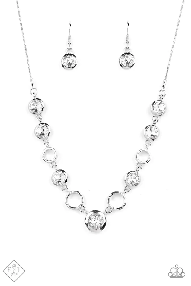 Paparazzi Necklace Elegantly Elite White Paparazzi Jewelry Necklaces