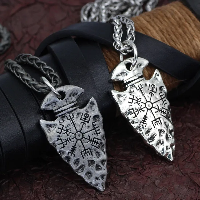 Necklaces Valhalla Vikings Viking Necklace Vegvisir Arrow