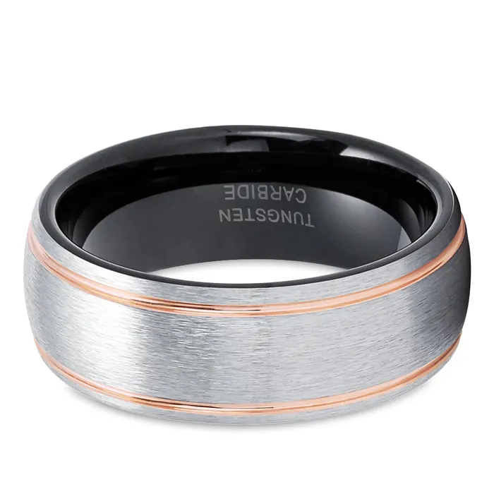 Rings Clean Casting Jewelry Rose Gold Wedding Ring Tungsten Wedding Ring Black Tungsten Ring Wedding Ring