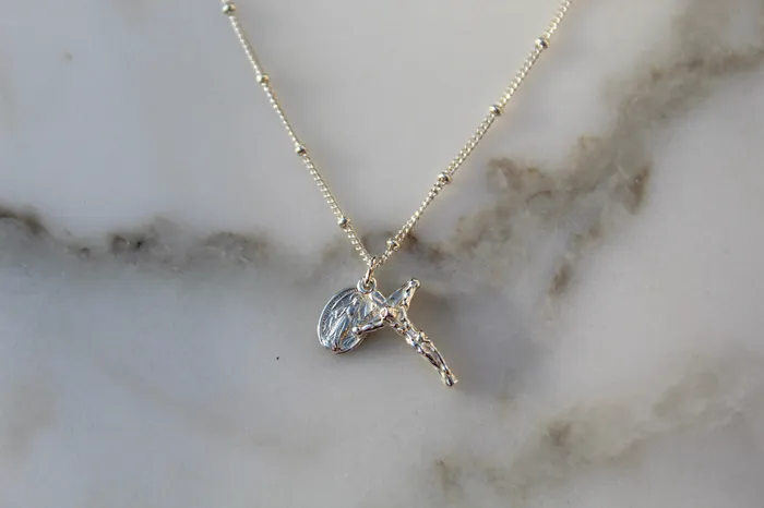 Rings TheLittleCatholic Miraculous Medal and Crucifix in Sterling Silver