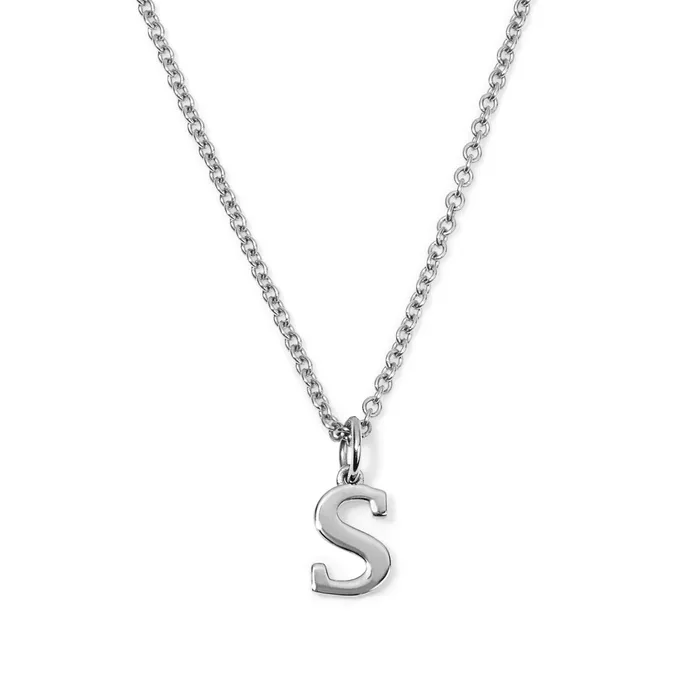 SG Fashion Necklaces Sterling Silver Small Initial Pendant