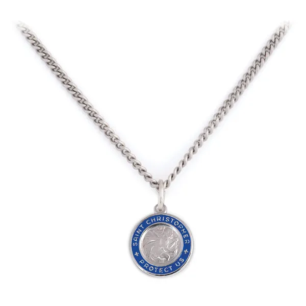Sterling Silver St Christopher Necklace Speidel Necklaces
