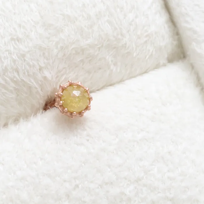 01ct Yellow Diamond Tiara Ear Piercing from J Shop Earrings
