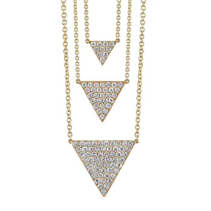 anitako Necklaces LARGE DIAMOND TRIANGLE NECKLACE