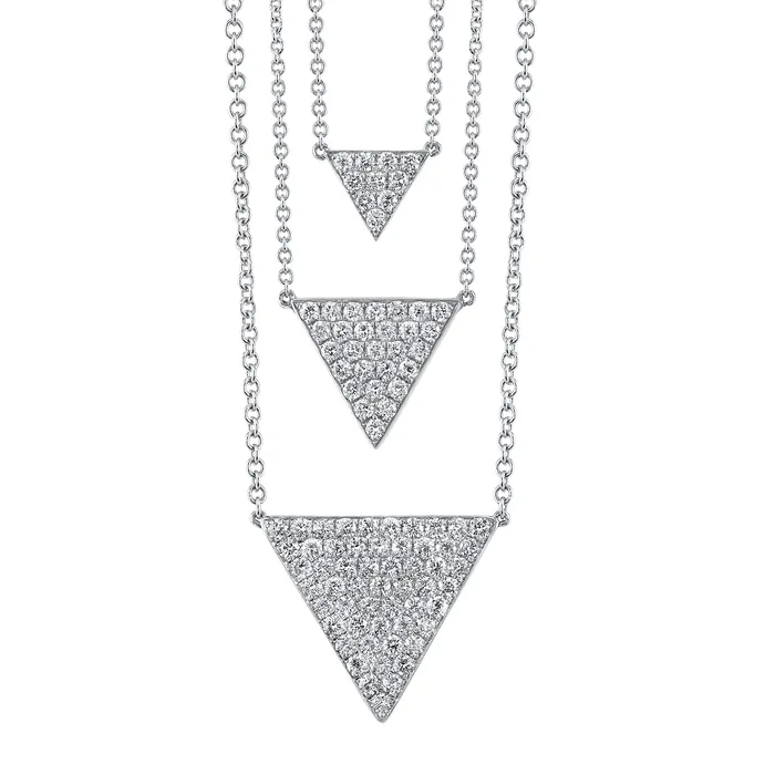 anitako Necklaces LARGE DIAMOND TRIANGLE NECKLACE