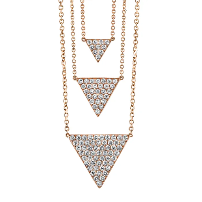 anitako Necklaces LARGE DIAMOND TRIANGLE NECKLACE