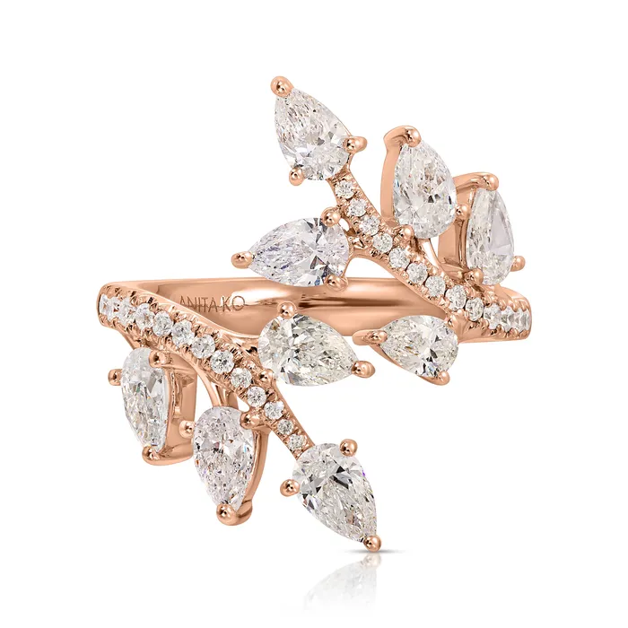 anitako Rings LARGE PAVE DIAMOND IVY RING