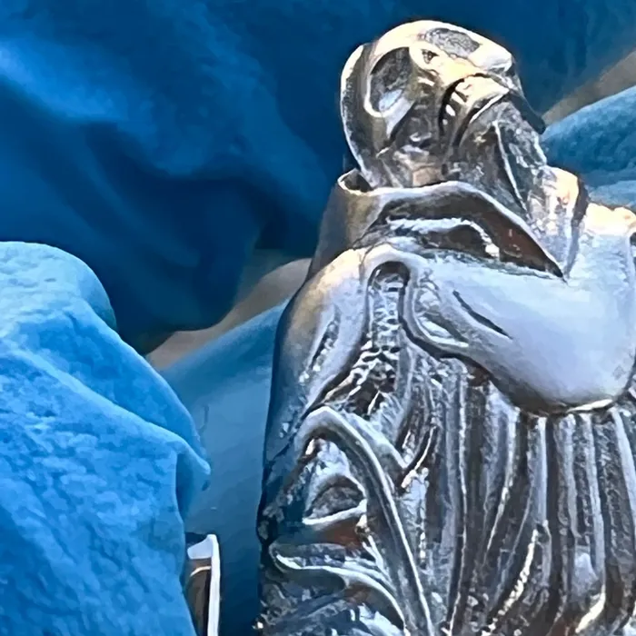 Bling Cartel Necklaces Santa Muerte Matte 925 Silver AK47 Gun Moissanite VVS1 Pendant Dije De Plata Bling Cartel Necklaces Santa Muerte Matte 925 Silver AK47 Gun Moissanite VVS1 Pendant Dije De Plata