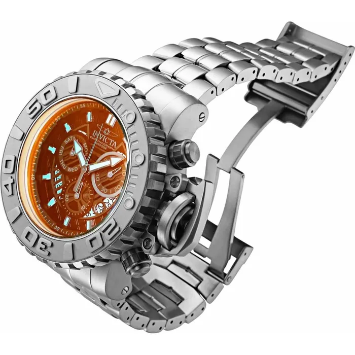 Bracelets Invicta Mens Quartz Watch Sea Hunter Chronograph Yellow Dial Bracelet 32641 Invicta