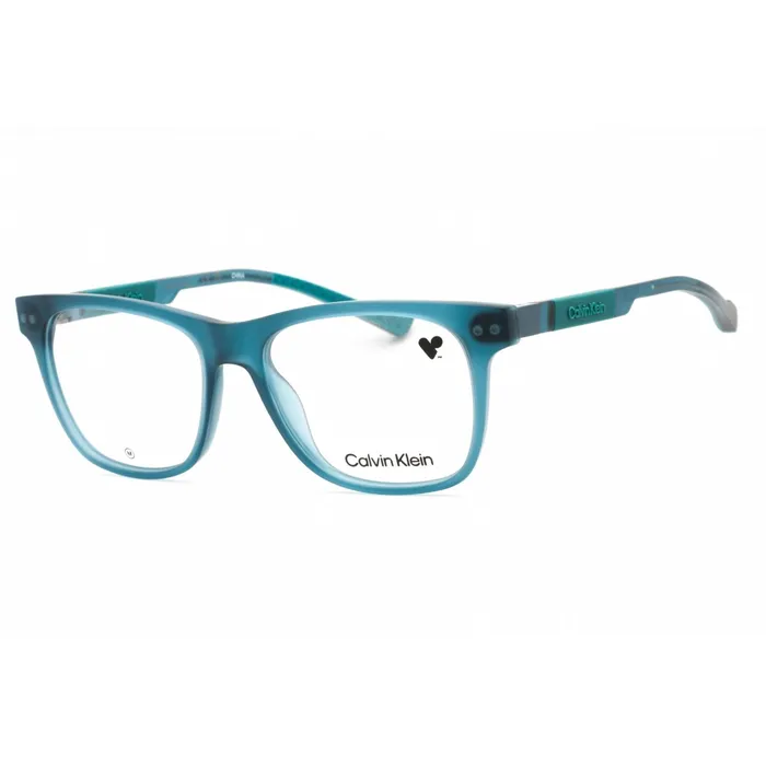 Calvin Klein Rings Calvin Klein Mens Eyeglasses Petrol Rectangular Frame Clear Lens CK23521 431