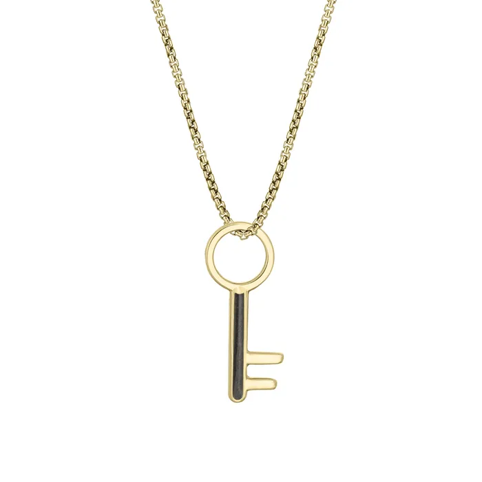 closebymejewelry Necklaces Key Cremation Necklace in 14K Yellow Gold