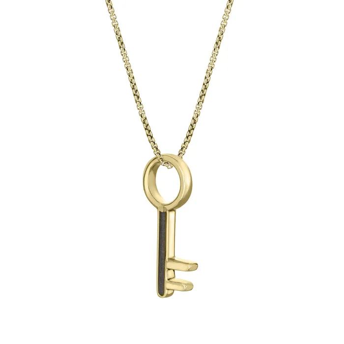 closebymejewelry Necklaces Key Cremation Necklace in 14K Yellow Gold