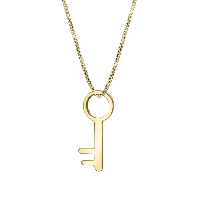 closebymejewelry Necklaces Key Cremation Necklace in 14K Yellow Gold