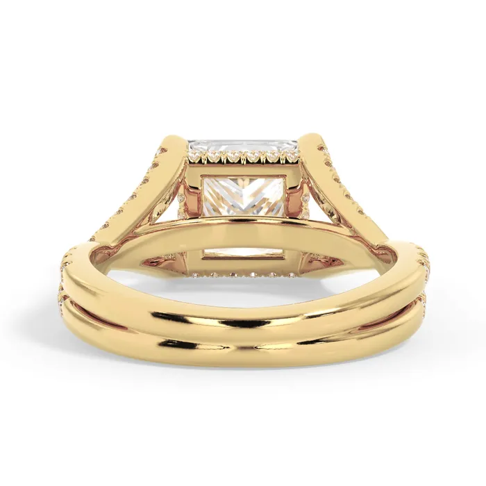 deBebians Rings Twisted Double Shank Engagement Ring