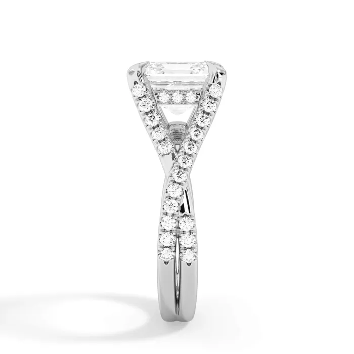 deBebians Rings Twisted Double Shank Engagement Ring