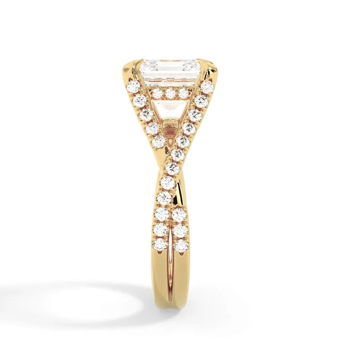 deBebians Rings Twisted Double Shank Engagement Ring