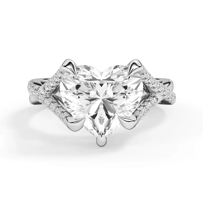 deBebians Rings Twisted Double Shank Engagement Ring