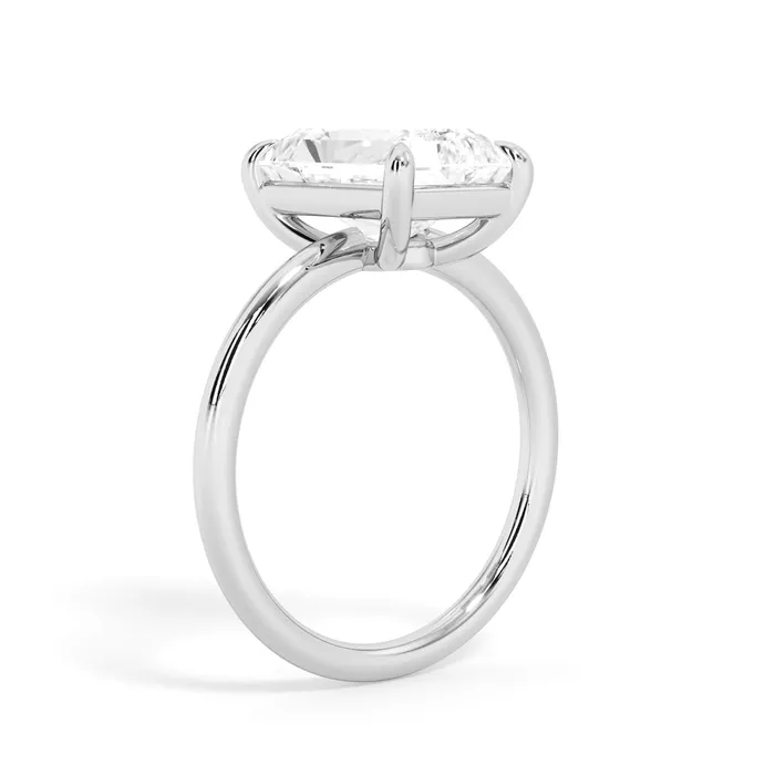 deBebians TwoTone Basket Style Solitaire Engagement Ring White Gold Head Rings