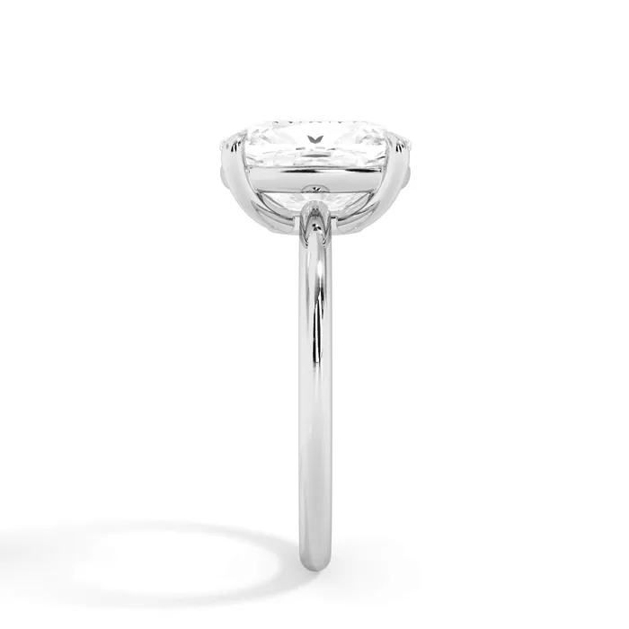 deBebians TwoTone Basket Style Solitaire Engagement Ring White Gold Head Rings