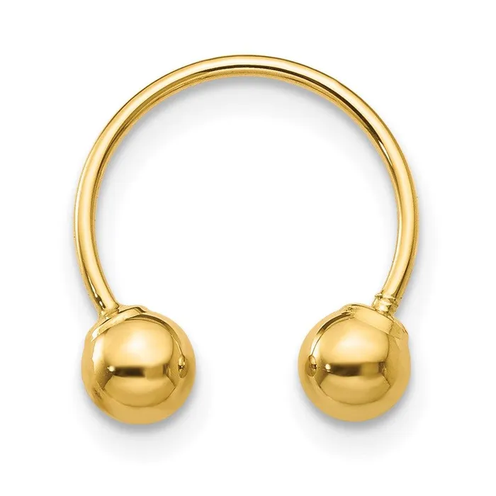 Jewelry Earrings Madi K Kids 14k Single Beaded Half Hoop Screwback Earring
