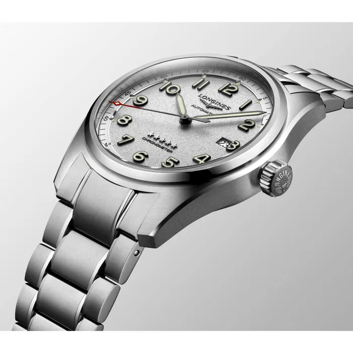 Longines Mens Watch Spirit Chronometer Silver Tone Dial Stainless Steel L38114739 Longines Earrings