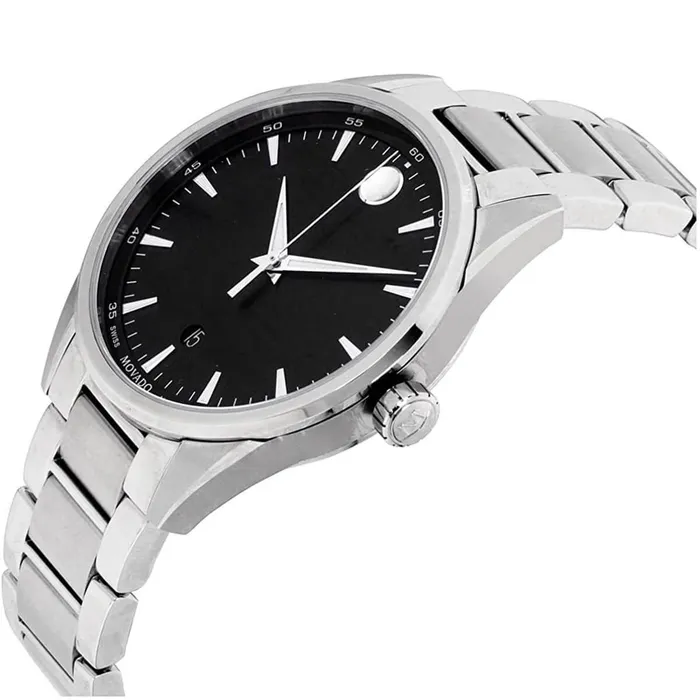 Movado Bracelets Movado Mens Quartz Watch Stratus Black Dial Stainless Steel Bracelet 0607243 Movado Bracelets Movado Mens Quartz Watch Stratus Black Dial Stainless Steel Bracelet 0607243
