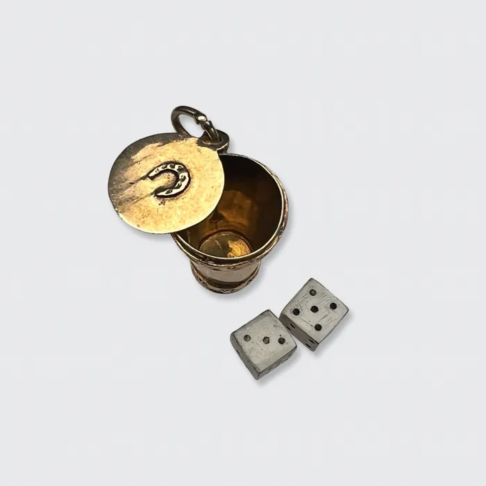 Necklaces 21stfinds Gold Lucky Dice Cup Pendant Necklaces 21stfinds Gold Lucky Dice Cup Pendant