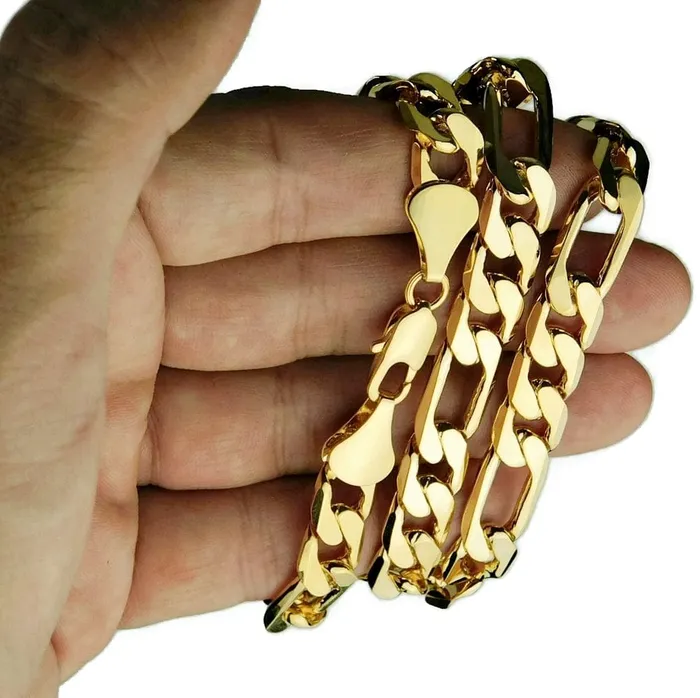 Necklaces Bling Cartel Admin 18K Gold Plated Figaro Chain Figaro Chain Necklace 9MM 24 Necklaces Bling Cartel Admin 18K Gold Plated Figaro Chain Figaro Chain Necklace 9MM 24