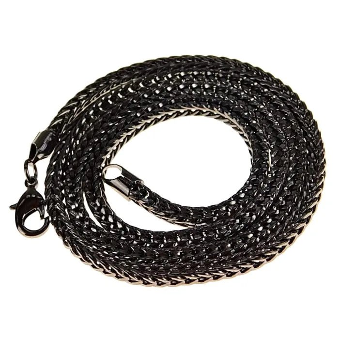 Necklaces Bling Cartel Admin Hematite Plated Franco Chain Necklace 24