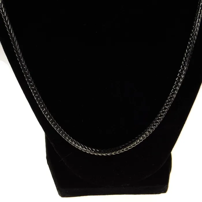 Necklaces Bling Cartel Admin Hematite Plated Franco Chain Necklace 24