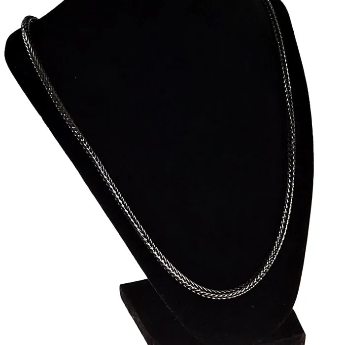 Necklaces Bling Cartel Admin Hematite Plated Franco Chain Necklace 24