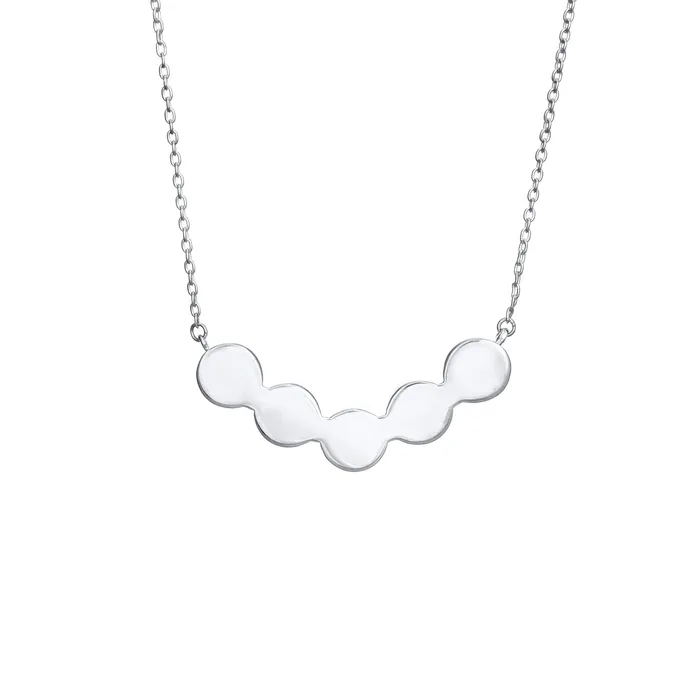 Necklaces closebymejewelry Five Setting Chevron Cremation Necklace in 14K White Gold