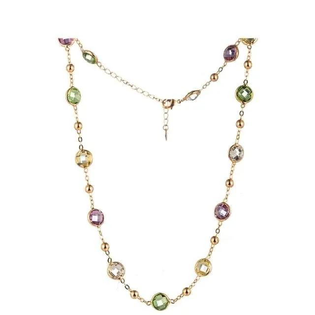 Necklaces Divine Inspiration Styles NEWGLORY Womens Fine Fashion Golden Tone Multicolor Necklace