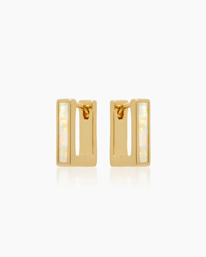 PreStyled Sets Penny Pairs Aura Opal Gold Huggies