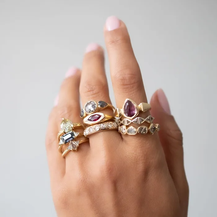 Rings Lauren Wolf Jewelry Majestic Teal Sapphire Ring