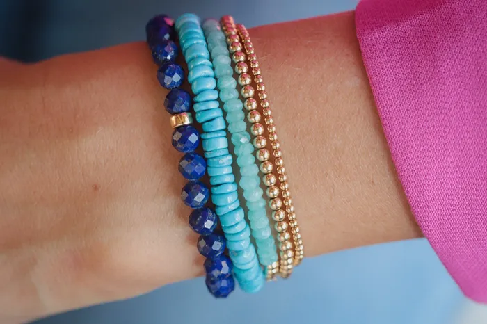 Sleeping Beauty Heishi Bracelet Earthly Abundance Jewelry Bracelets