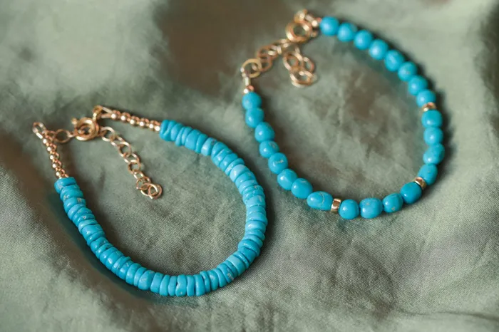 Sleeping Beauty Heishi Bracelet Earthly Abundance Jewelry Bracelets