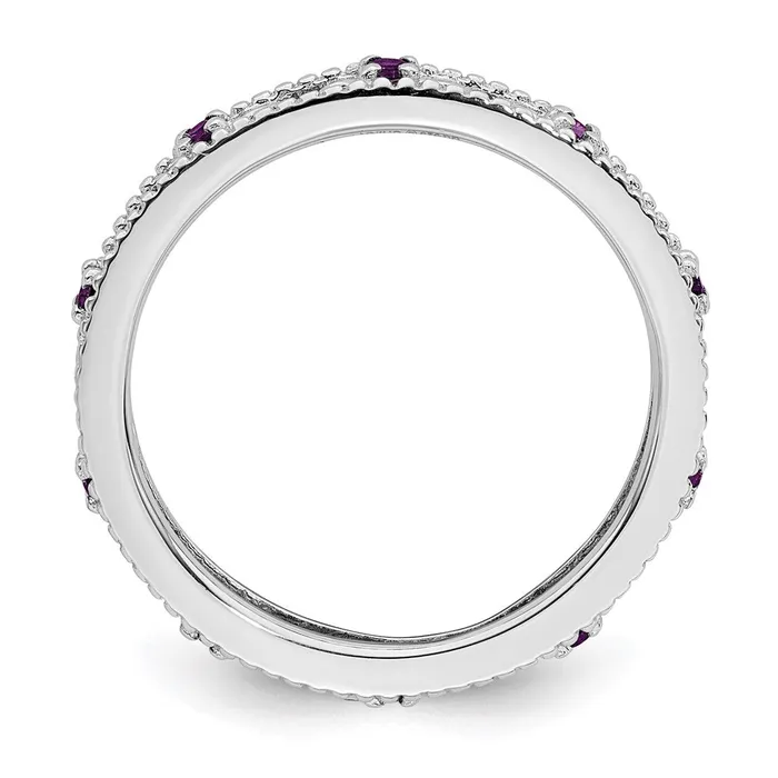 Stackable Expressions Sterling Silver Stackable Expressions Amethyst Ring QSK1483 Rings Stackable Expressions Sterling Silver Stackable Expressions Amethyst Ring QSK1483 Rings