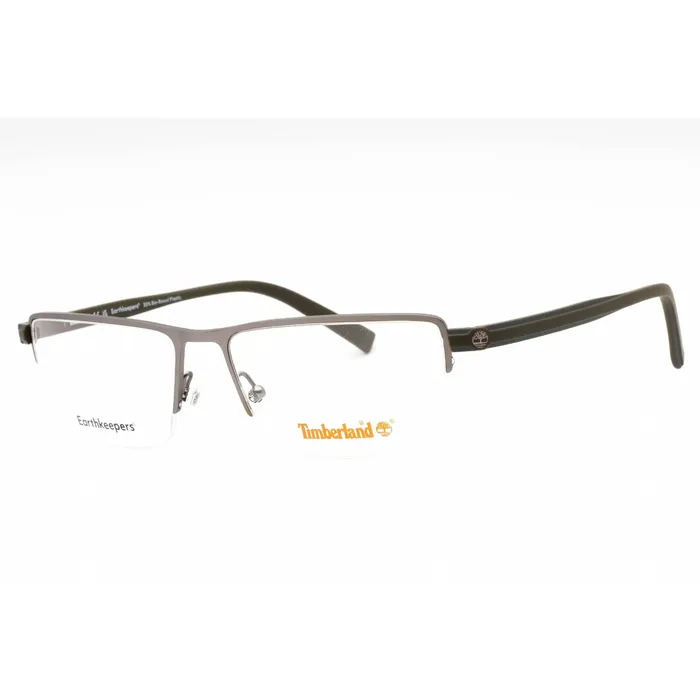 Timberland Mens Eyeglasses Matte Gunmetal Rectangular Half Rim Frame TB1821 009 Timberland Rings