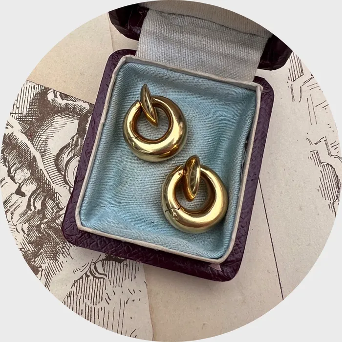 Vintage 18k Gold Clip Earrings Pomellato 21stfinds Earrings