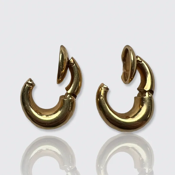 Vintage 18k Gold Clip Earrings Pomellato 21stfinds Earrings