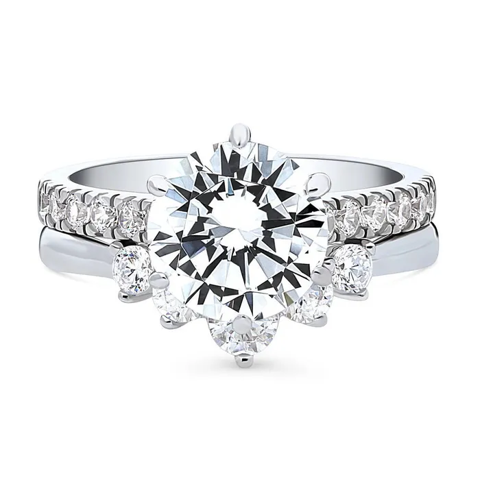 5Stone Solitaire 27ct CZ Ring Set in Sterling Silver BERRICLE Rings