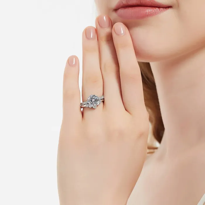 5Stone Solitaire 27ct CZ Ring Set in Sterling Silver BERRICLE Rings