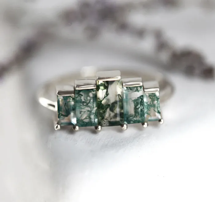 Agatha Baguette Ring Set Capucinne Rings