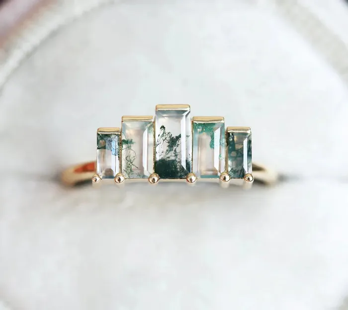 Agatha Baguette Ring Set Capucinne Rings