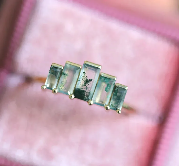 Agatha Baguette Ring Set Capucinne Rings