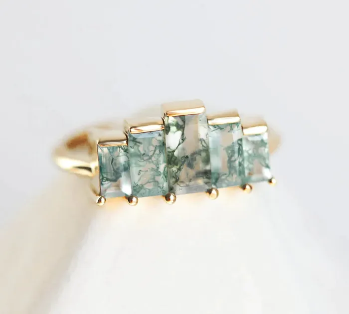 Agatha Baguette Ring Set Capucinne Rings