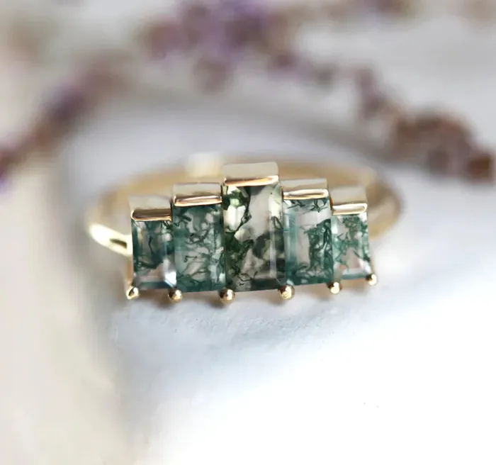 Agatha Baguette Ring Set Capucinne Rings